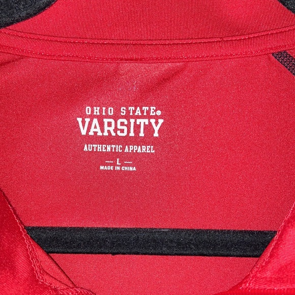 Ohio State red 1/4 zip long sleeve size L - Picture 2 of 10